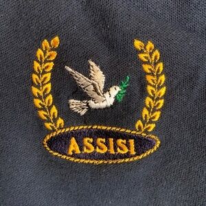 Assisi Polo shirt with Dove and branch logo tag removed good condition See below
